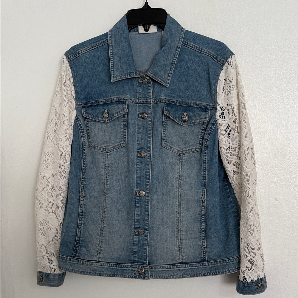 Chico's Platinum Denim Jacket